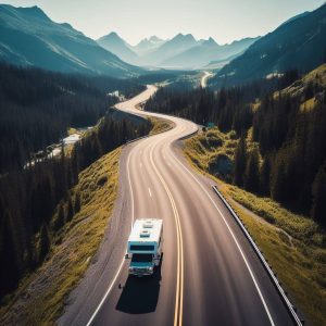 RV on the open road